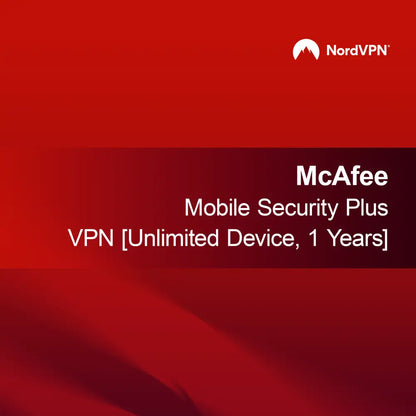 McAfee Mobile Security Plus VPN [Onbeperkt aantal apparaten, 1 jaar]